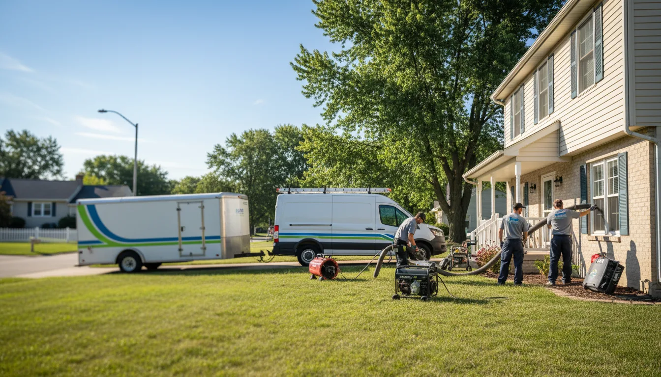 Flooded Basement Restoration And Cleanup With Repair in Wolf Lake, IL near me